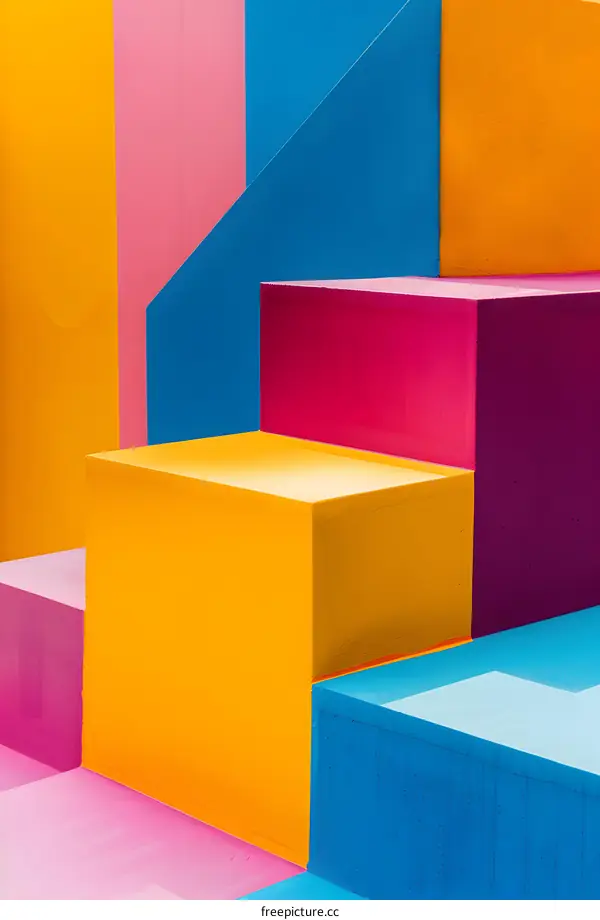 Abstract Colorful Geometric Shapes Background