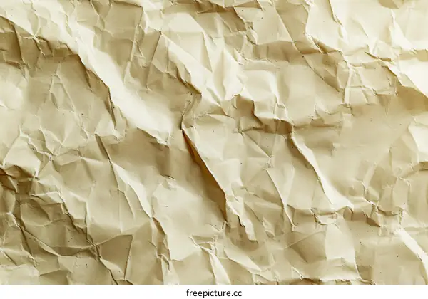 Crumpled Brown Paper Texture Background