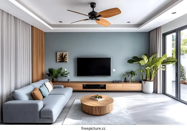 Modern Living Room Interior Design with Natural Elements