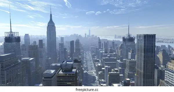 New York City Skyline View from Above