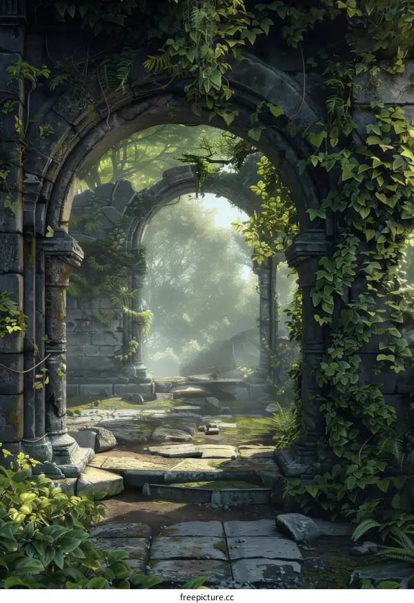 Overgrown Ruins of an Ancient Temple