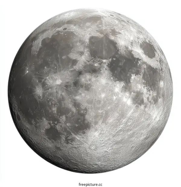 Full Moon Surface Detail Closeup