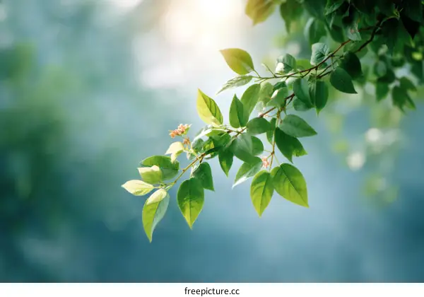 Fresh Spring Leaves Nature Background