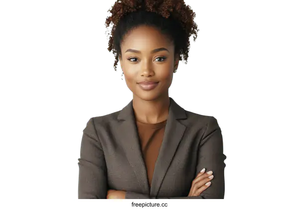 [Transparent Background PNG]Confident Business Woman Portrait
