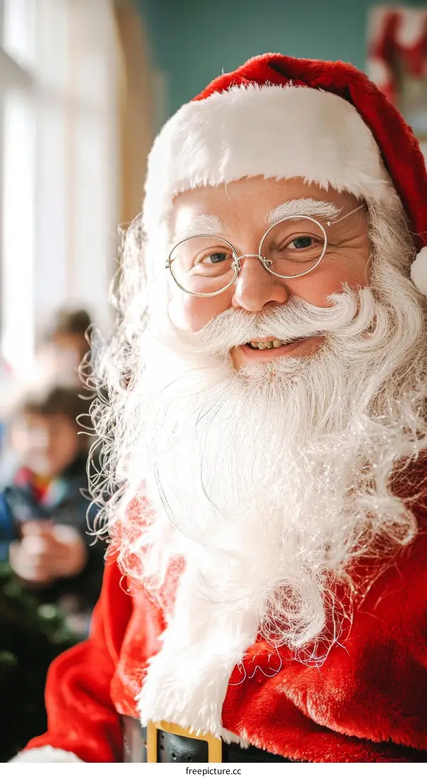 Santa Claus Portrait in Festive Holiday Costume