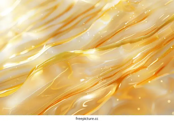 Abstract Golden Liquid Waves