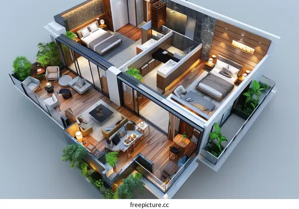 Modern Apartment Floor Plan Design