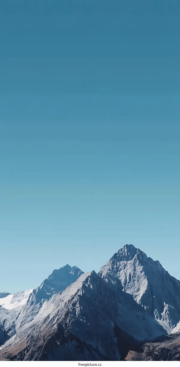 Mountain Range Under Blue Sky
