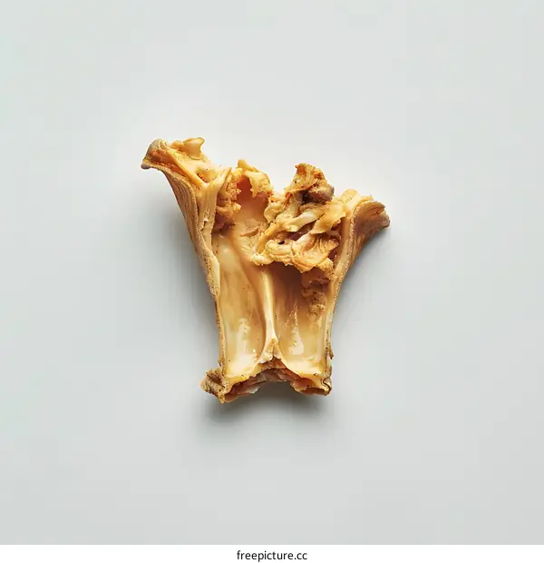 A cross section of a conch shell