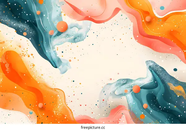 Abstract Background With Colorful Shapes And Dots