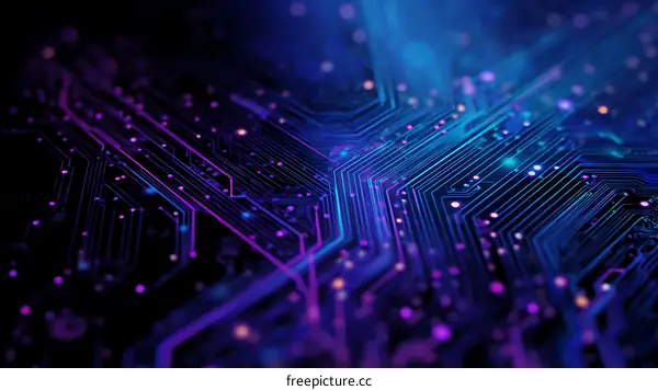 Abstract Circuit Board Design Illustration