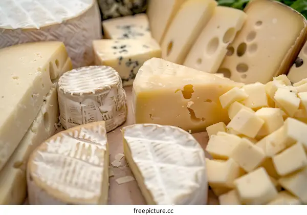 Assortment of Different Types of Cheese