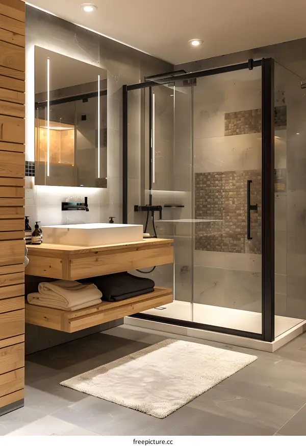 A Contemporary Bathroom with Modern Style