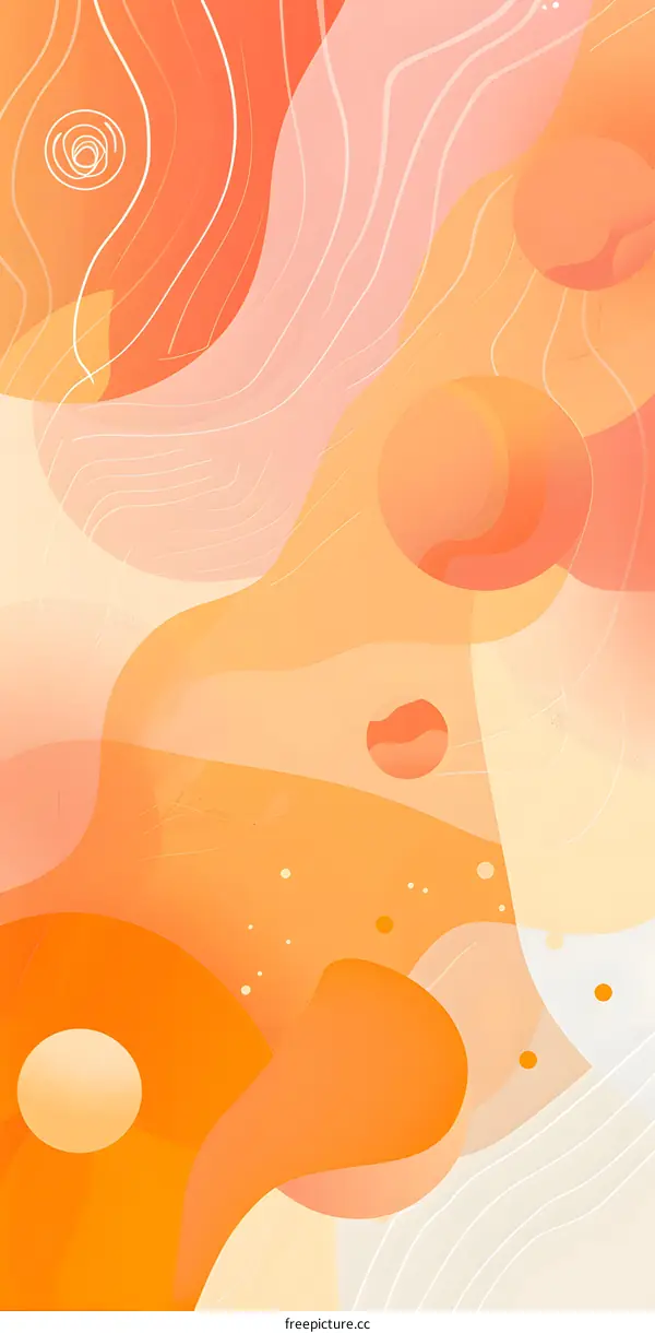 Abstract Orange and Pink Geometric Background