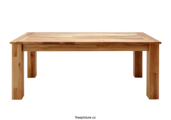 [Transparent Background PNG]Solid Oak Dining Table