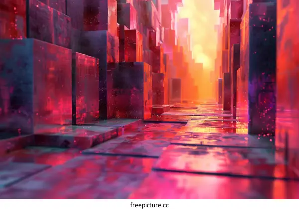 Red and Blue Crystal Structure