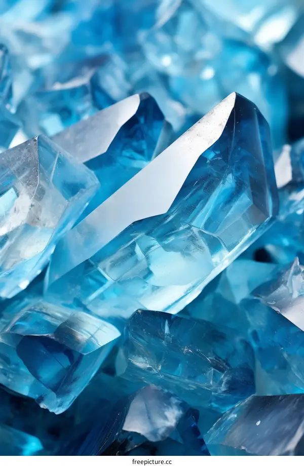 Blue Topaz Crystal Cluster: Gemstone Collection