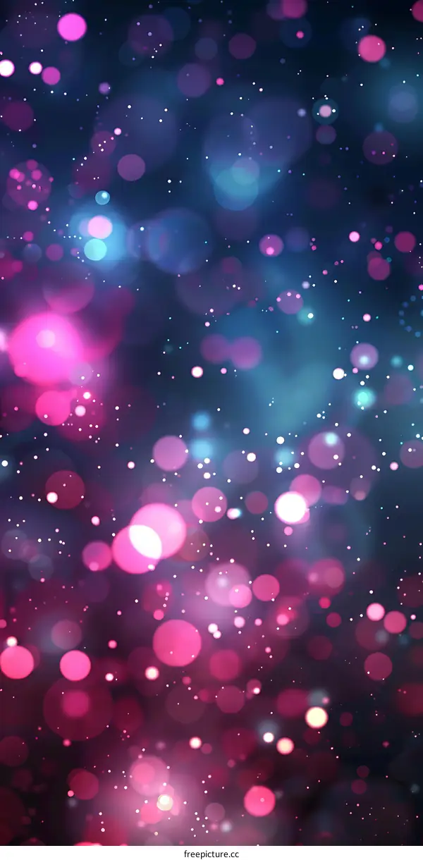 Abstract Bokeh Background with Pink and Blue Lights