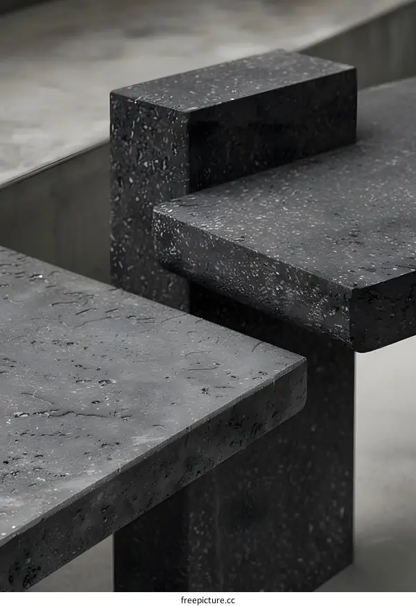 Close Up of Grey Stone Tabletop