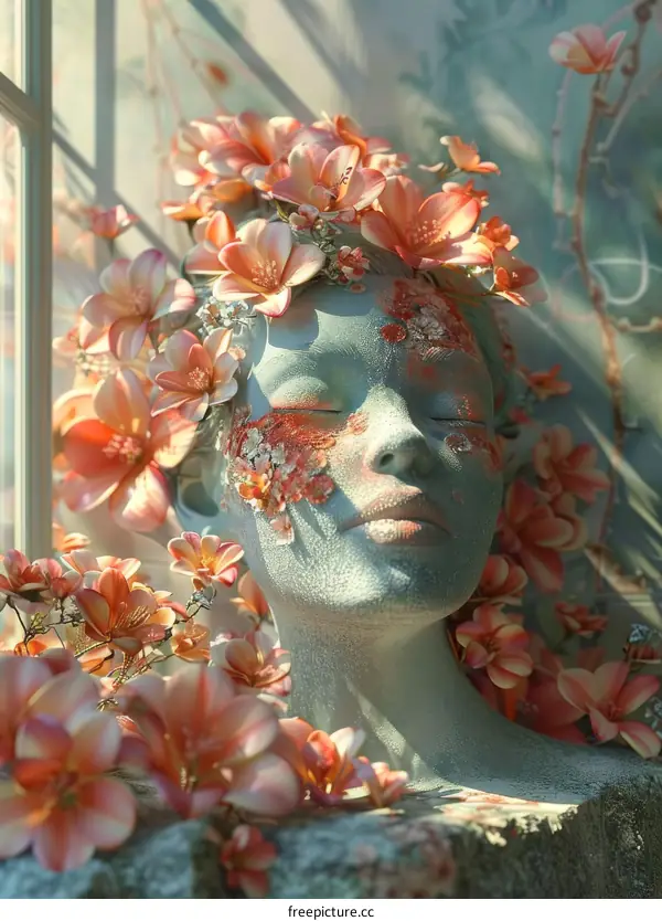 Floral Fantasy Portrait Illustration