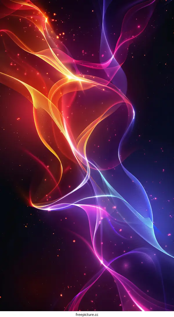 Abstract Colorful Light Trails Design