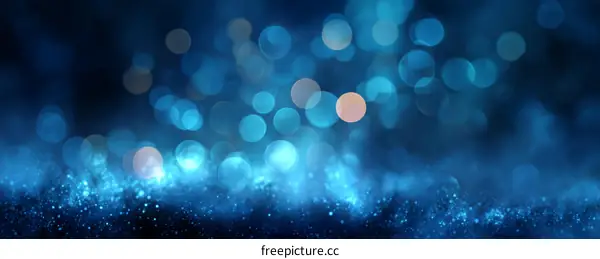 Abstract Bokeh Background in Deep Blue