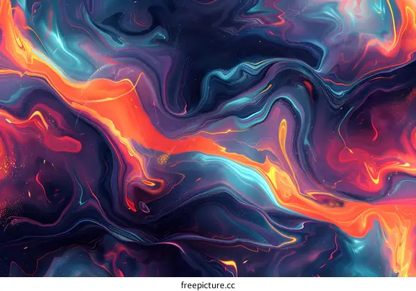Colorful liquid art