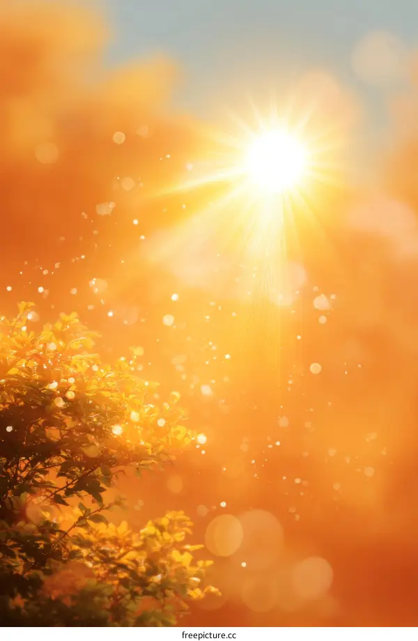 Warm Sunset Sky with Vivid Colors