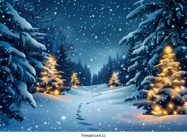 Tranquil Winter Forest Path