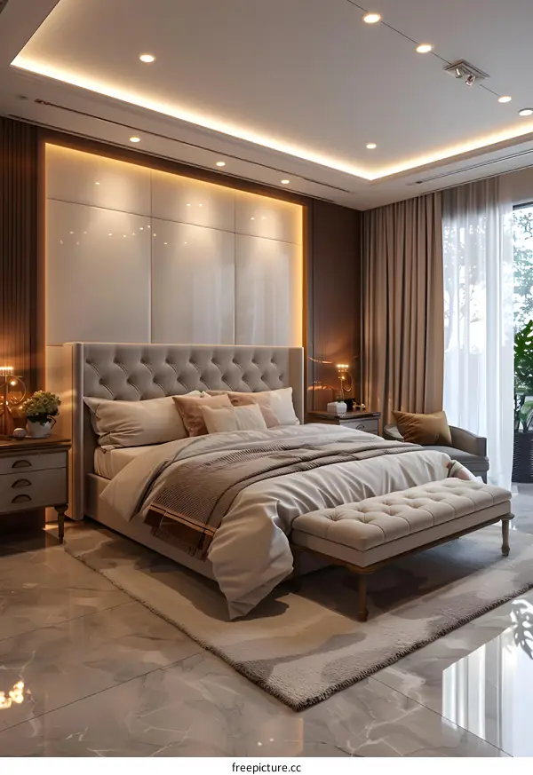 Modern minimalist style bedroom