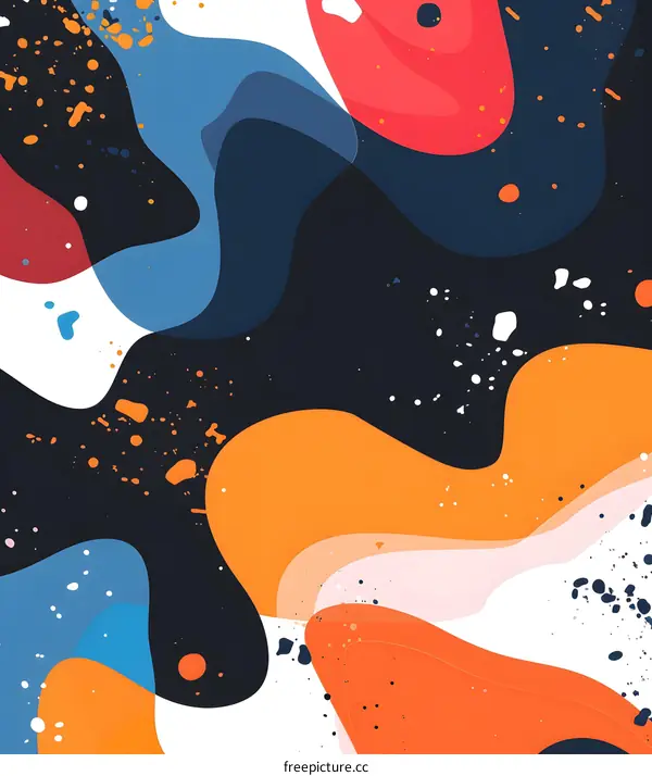 Abstract Colorful Liquid Shapes Background