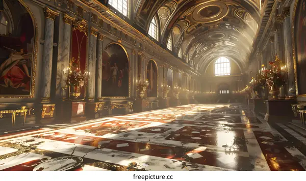 A Grand Hall After the Celebration