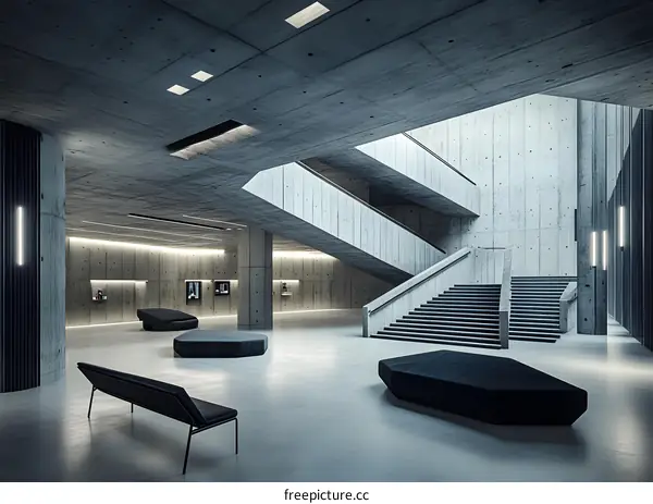 Modern Concrete Architecture Interior Design