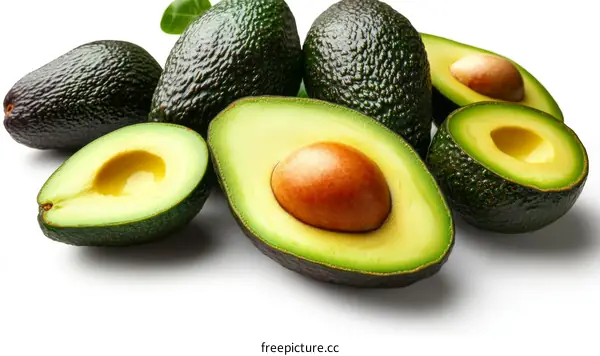 Freshly Cut Avocados Close-up