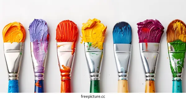 colorful paintbrushes