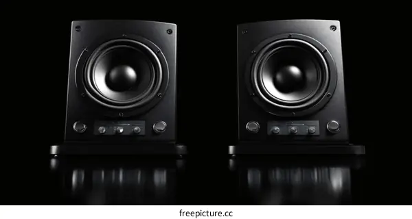 High-Quality Black Modern Audio Speakers