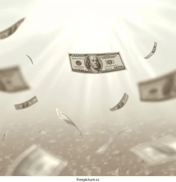 Money falling from the sky