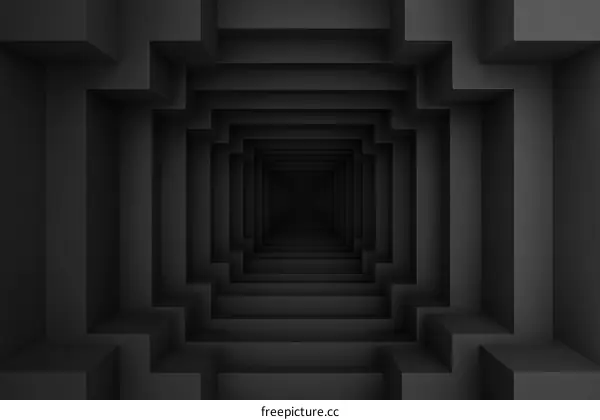 Abstract Geometric Tunnel Perspective