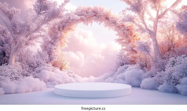 Pastel Winter Wonderland Display Podium