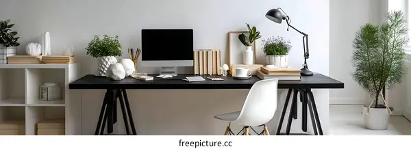 Modern Minimalist Home Office Workspace