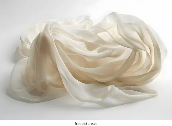 Close-up of a White Fabric