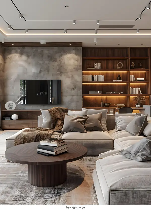 Modern minimalist living room design renderings