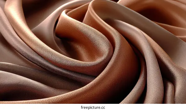 Close-up of Satin Fabric with Gradient Colors
