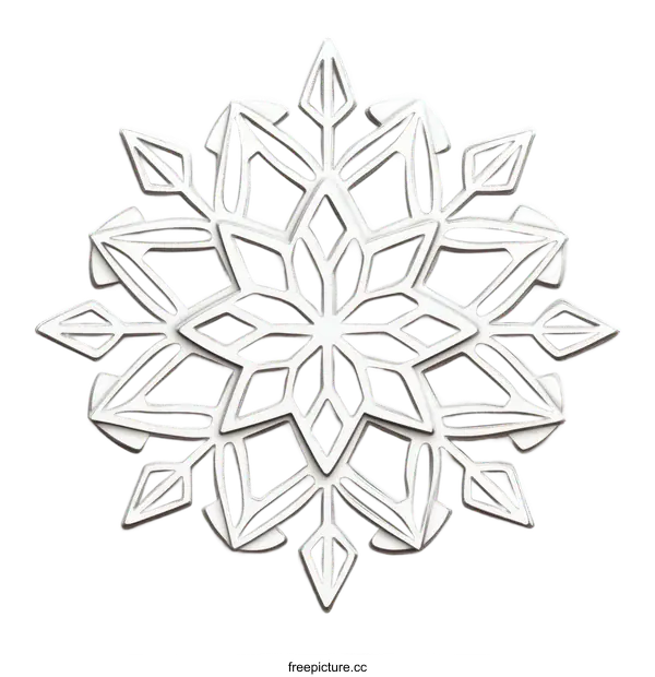 [Transparent Background PNG]Ornate Decorative Snowflake Design