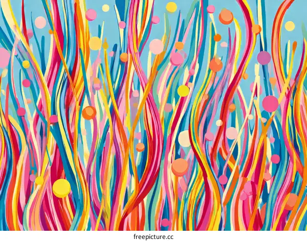 Abstract Colorful Artistic Floral Design
