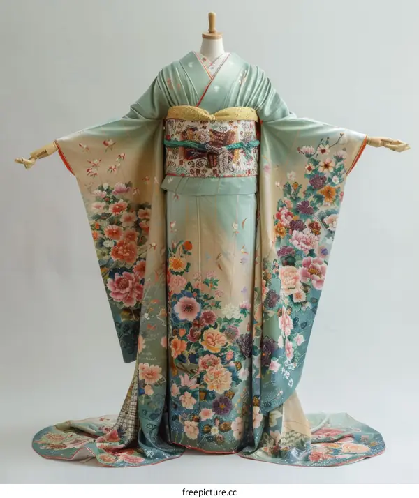 Maiko in Green Silk Kimono, Gion District, Kyoto