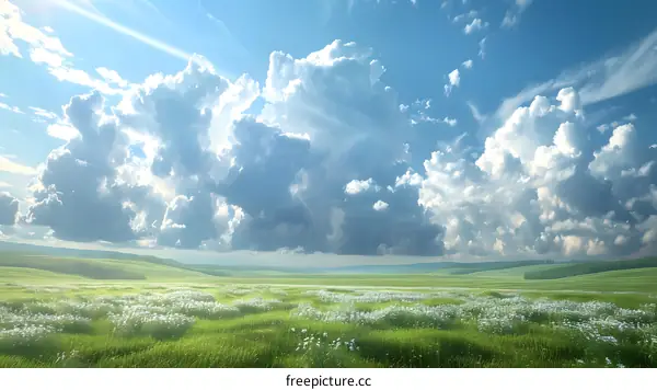 The beautiful prairie scenery