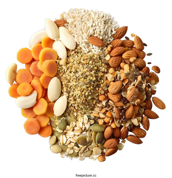 [Transparent Background PNG]Assortment of Dried Food Products