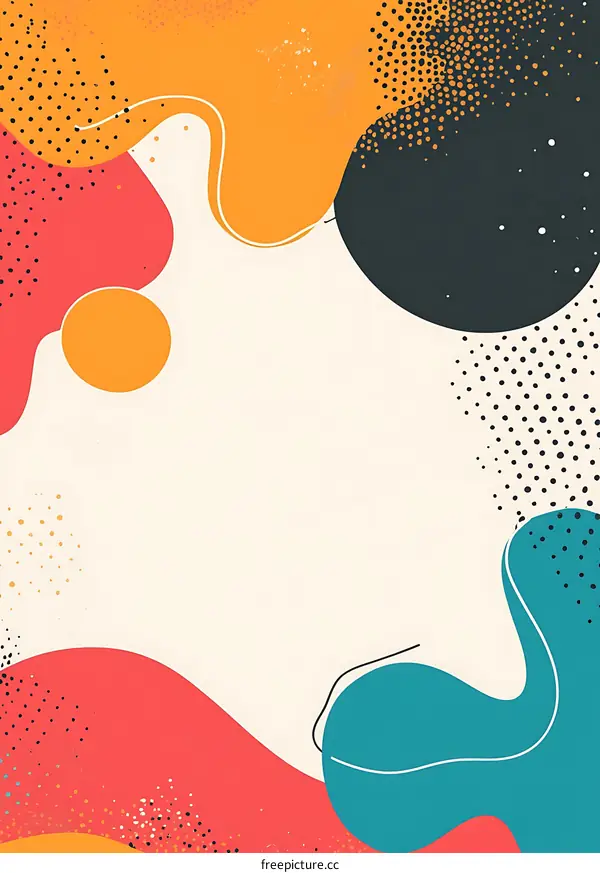 Abstract Background Design With Colorful Shapes and Patterns