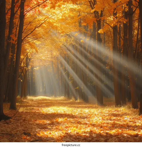 The beauty of autumn forest
